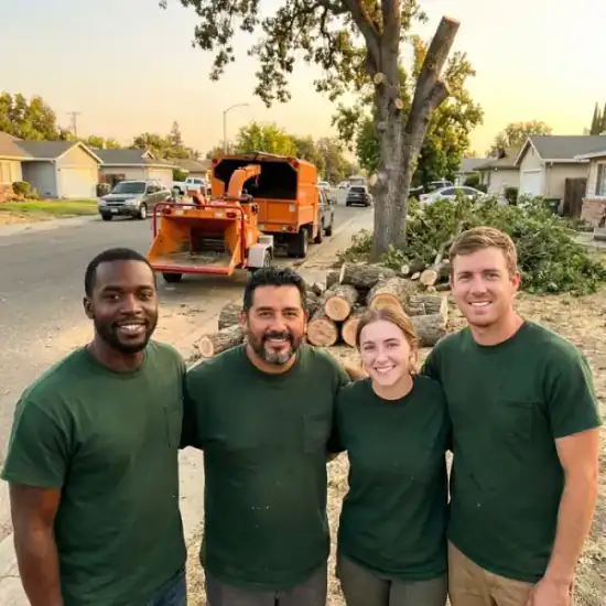 Arborist Action crew after a Port Orange tree removal job